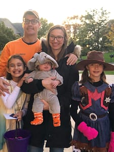 Mike Thurston with family - Trick or Treat