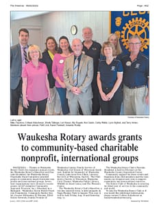 Waukesha Rotary awards grants to community-based charitable non-profit, international groups